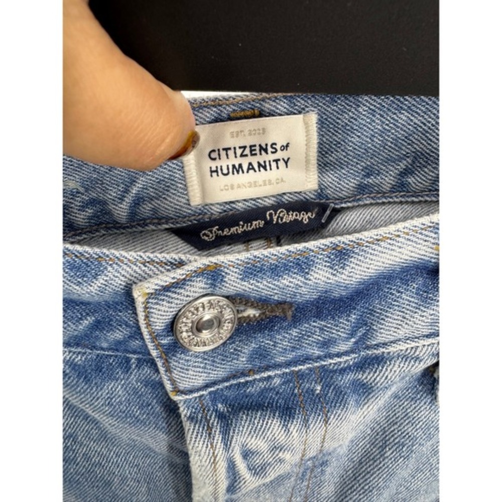 Citizens of Humanity Horseshoe Jeans Savanh Distressed Blue Denim Size 29 - Picture 6 of 8
